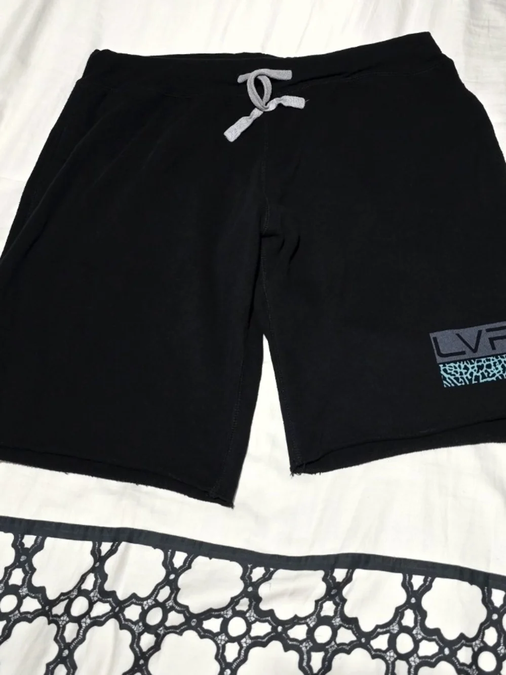 LVFT Black Athletic Drawstring Shorts
